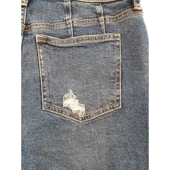 Free People Shorts Womens 27 Blue Denim Distressed Cutoff Raw Hem High Rise NWT - Picture 9 of 16